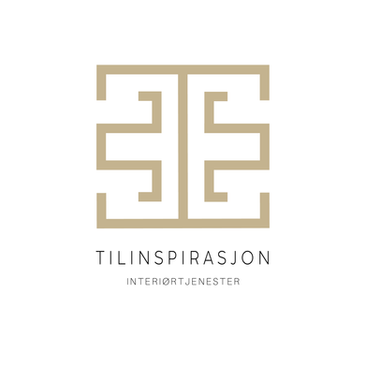 Logo for TilInspirasjon Interiørtjenester – moderne og stilren gullbeige monogram-logo for interiørdesign og interiørtjenester