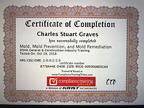 Charles Graves Painting holds OSHA certification for professional mold remediation and inspection services in Virginia