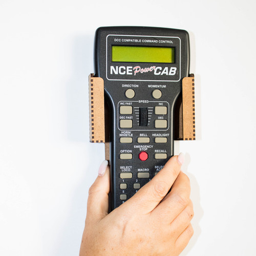 thumbnail image 2 of NCE Power Cab Holder – 3D Printed Mount For Digital Model Train Controller 2 of 6