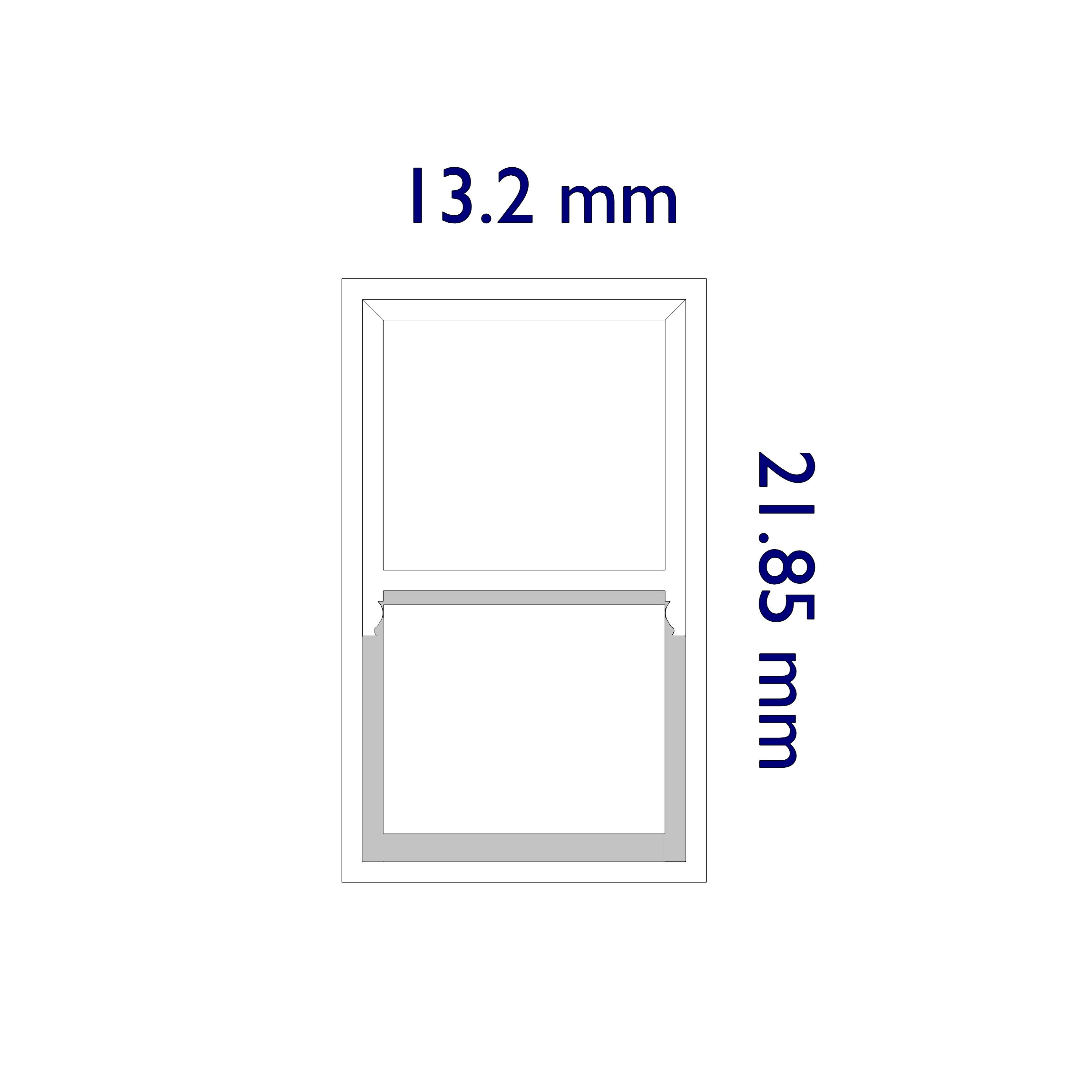 Sash window frame one over one pane