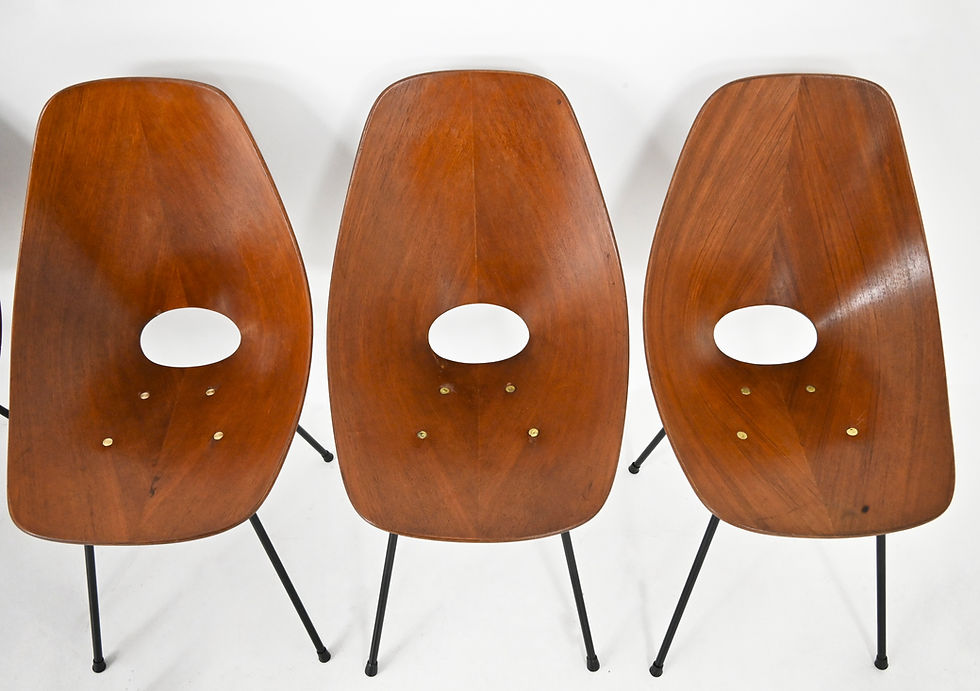 Thumbnail: Medea Chairs by Vittorio Nobili for Frattelli Tagliabue, 1950s, set of 6