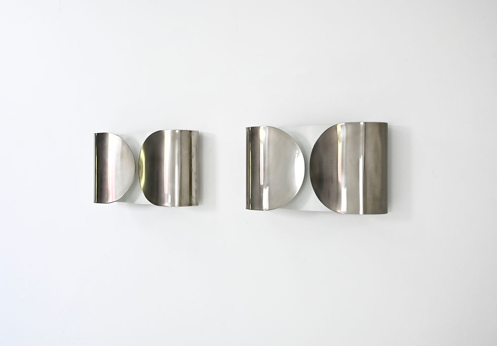 Thumbnail: Chrome Foglio Sconces by Tobia & Afra Scarpa for Flos, 1960s, set of 2