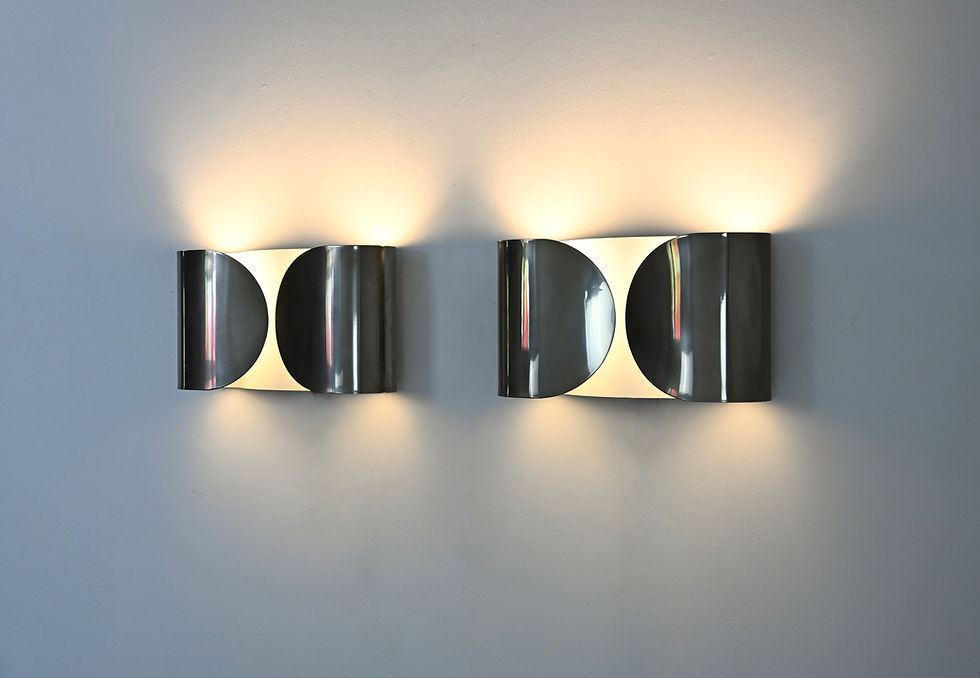 Thumbnail: Chrome Foglio Sconces by Tobia & Afra Scarpa for Flos, 1960s, set of 2