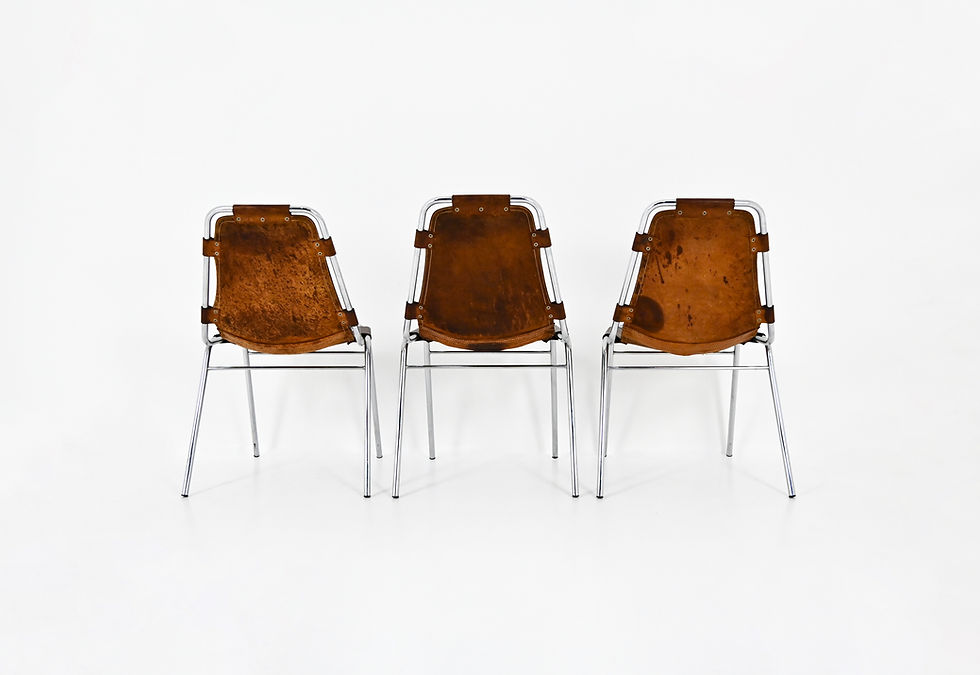 Thumbnail: Les Arcs Chairs by Charlotte Perriand, 1960s, set of 3