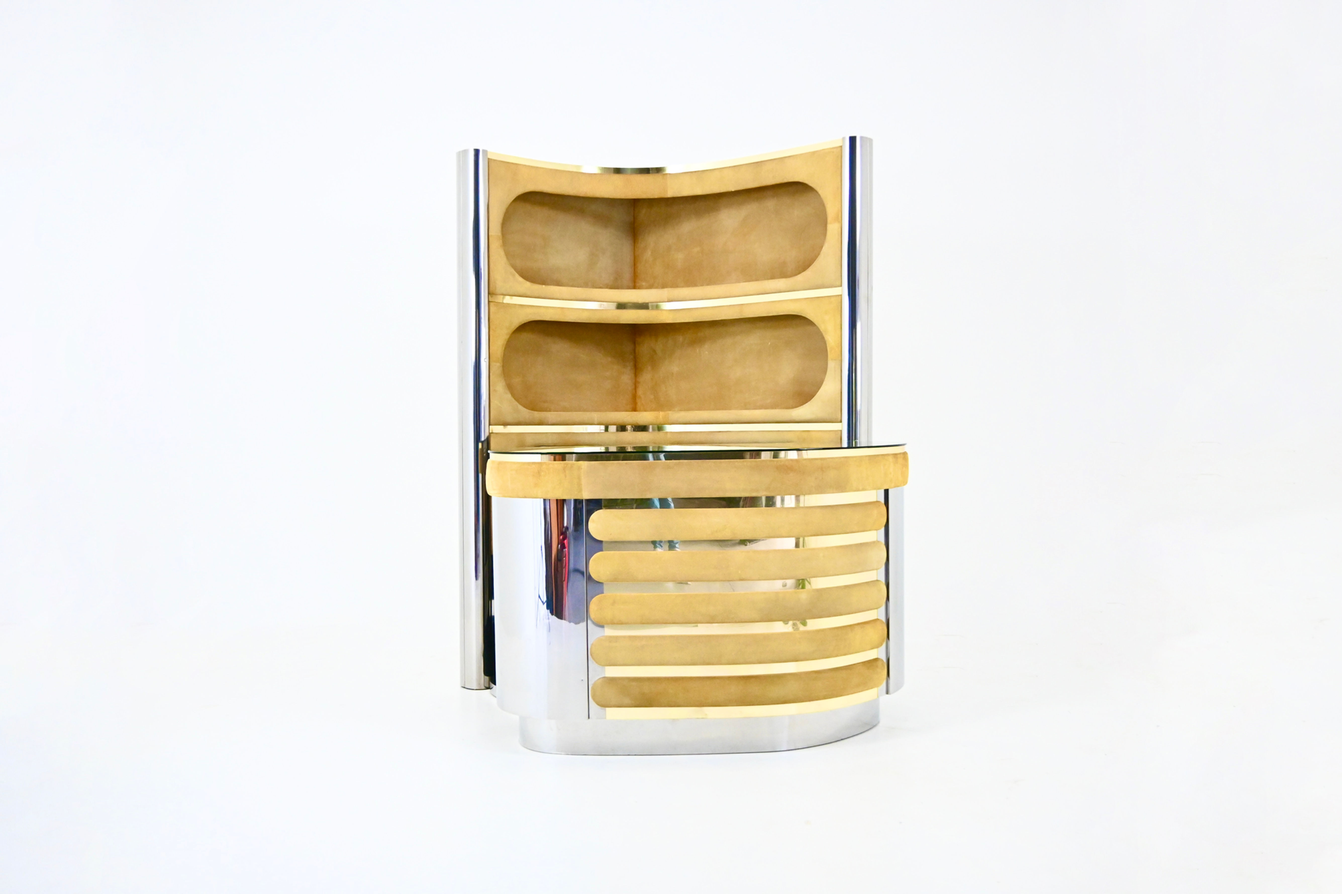 Bar set in the style of Willy Rizzo, 1970s