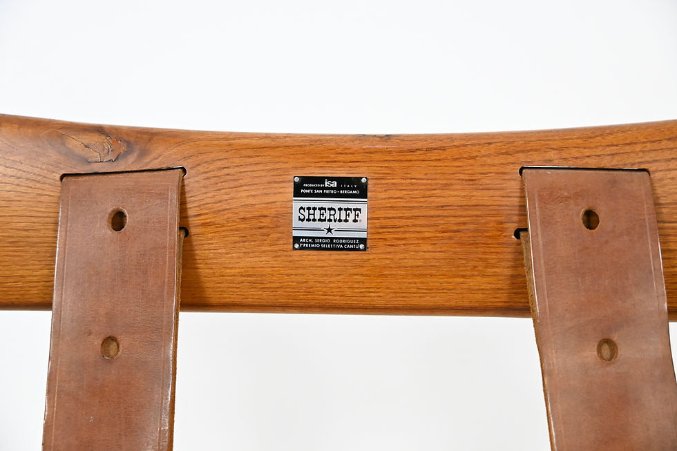 Thumbnail: Lounge chair with Ottoman "Sheriff" by Sergio Rodrigues for ISA Bergamo, 1960s