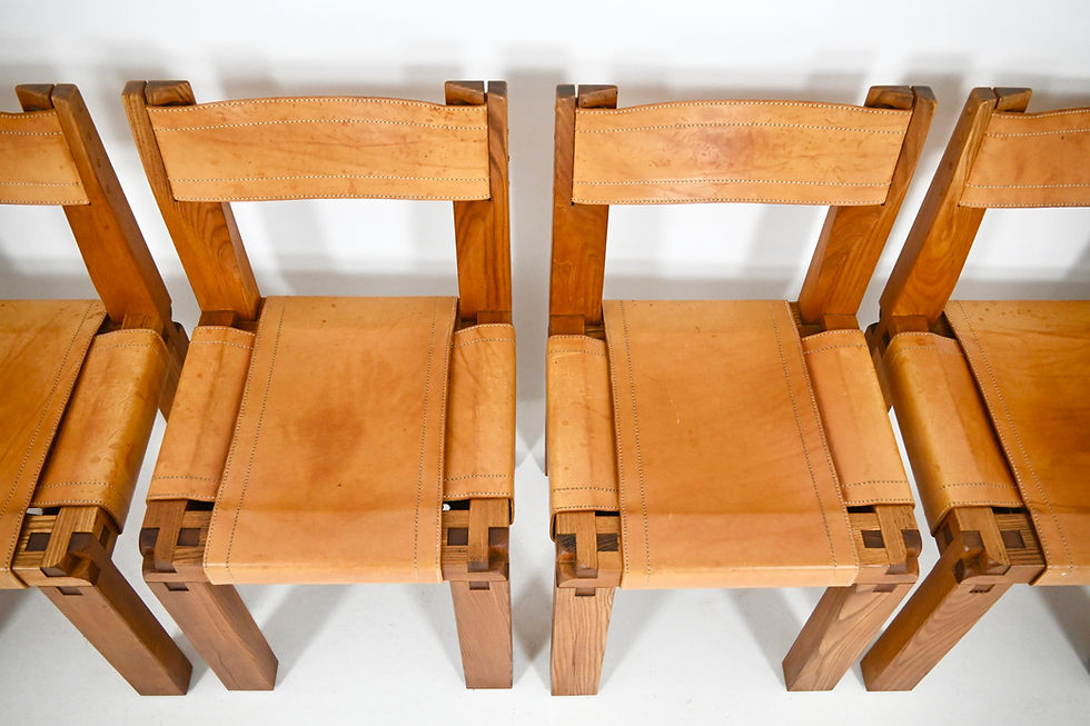 Thumbnail: Dining Chairs "S11" by Pierre Chapo, 1966, set of 6