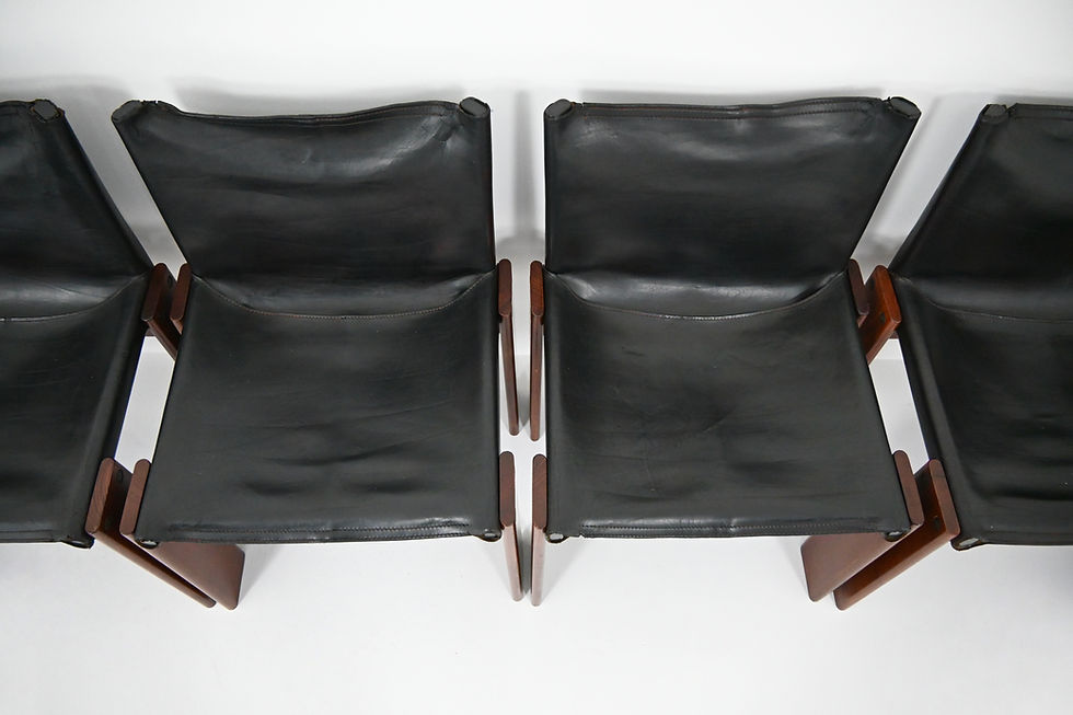 Thumbnail: Monk Dining Chairs by Afra & Tobia Scarpa for Molteni, 1970s, set of 6