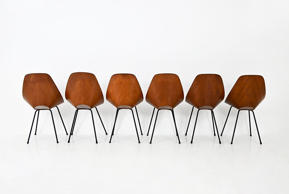 Thumbnail: Medea Chairs by Vittorio Nobili for Frattelli Tagliabue, 1950s, set of 6