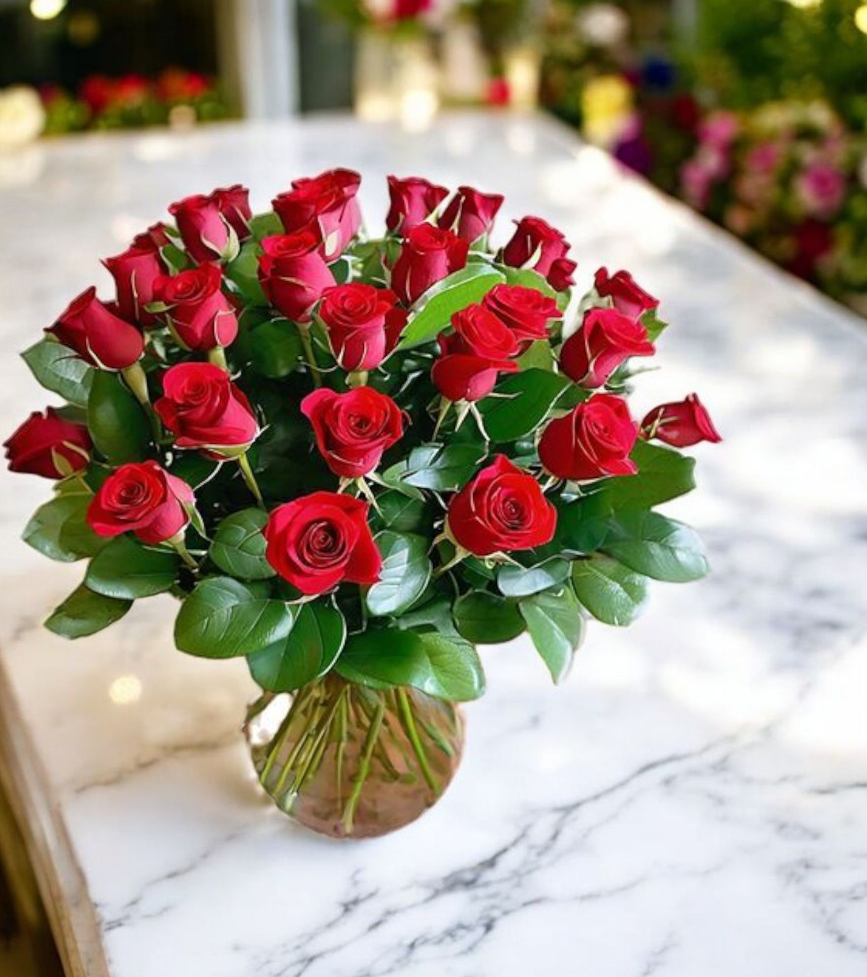 Two dozen red roses