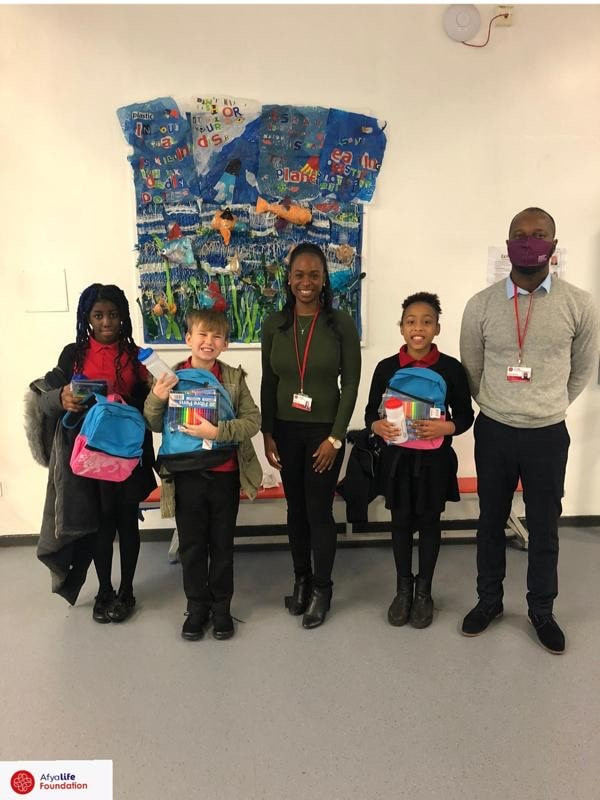 Afya Life Foundation Back-Pack intervention programme at Co-op Academy Broadhurst, Manchester