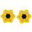 Thumbnail: Image of star shaped beaded earrings, yellow and black