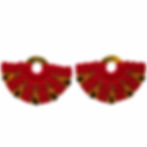 The Great Vagabond – Bold Handmade Statement Earrings in red