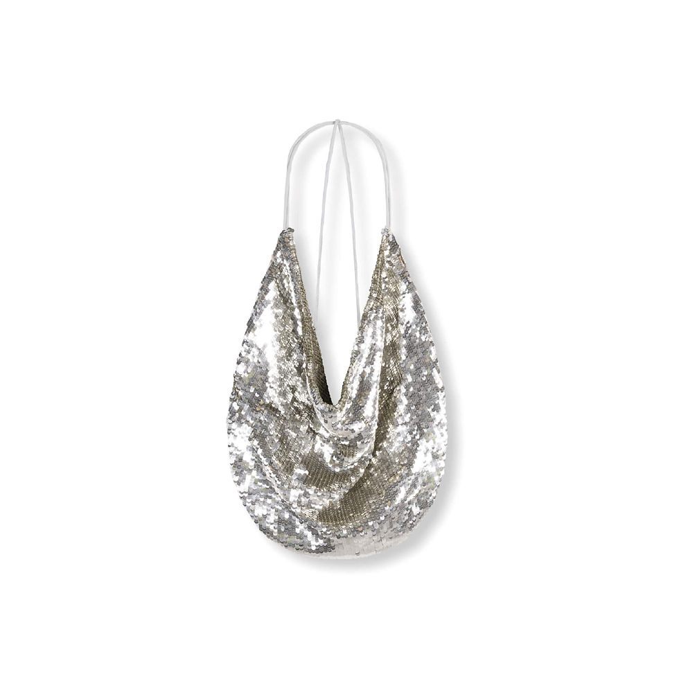 Zilveren pailletten haltertop met open rug van ASOS huren in Amsterdam - RENTGLAM