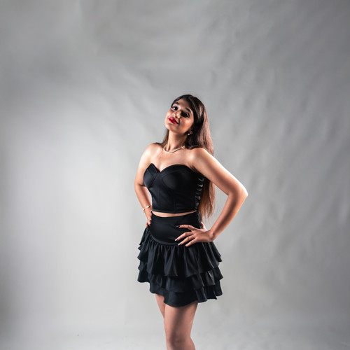 Black Ruffle skirt | Chérie Charm Cherie ruffle tops andmary black