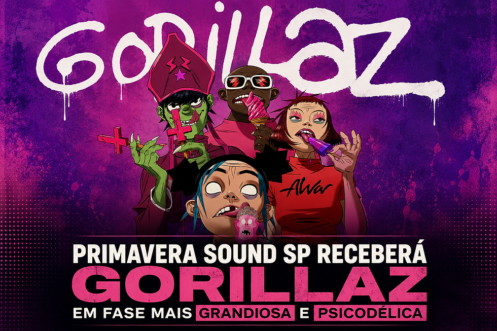 Primavera Sound SP receberá Gorillaz em fase mais grandiosa e psicodélica
