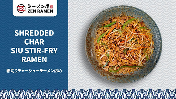 Shredded Char Siu Stir-Fry Ramen