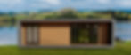 Front view of Glampod Nest, a one-bedroom prefab home designed for modern and sustainable living in New Zealand.