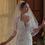 Thumbnail: Double Layer Ivory Wedding Veil Bridal Fingertip Veil with Blusher,Chapel Veil