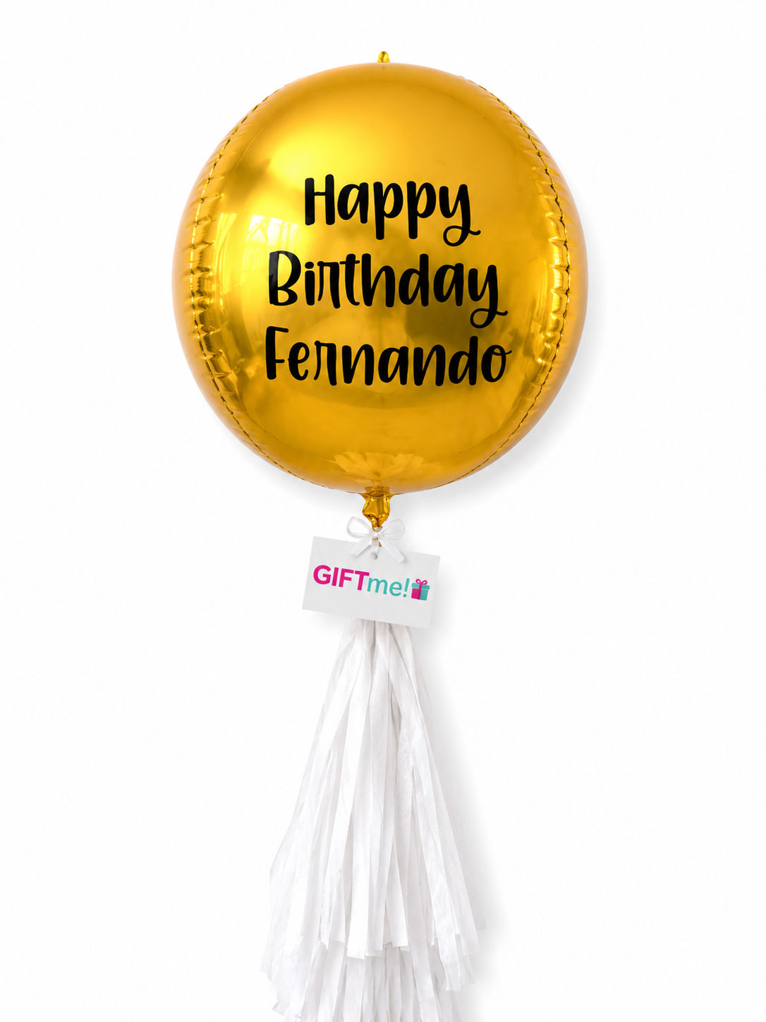 Globo Orbz personalizado Dorado