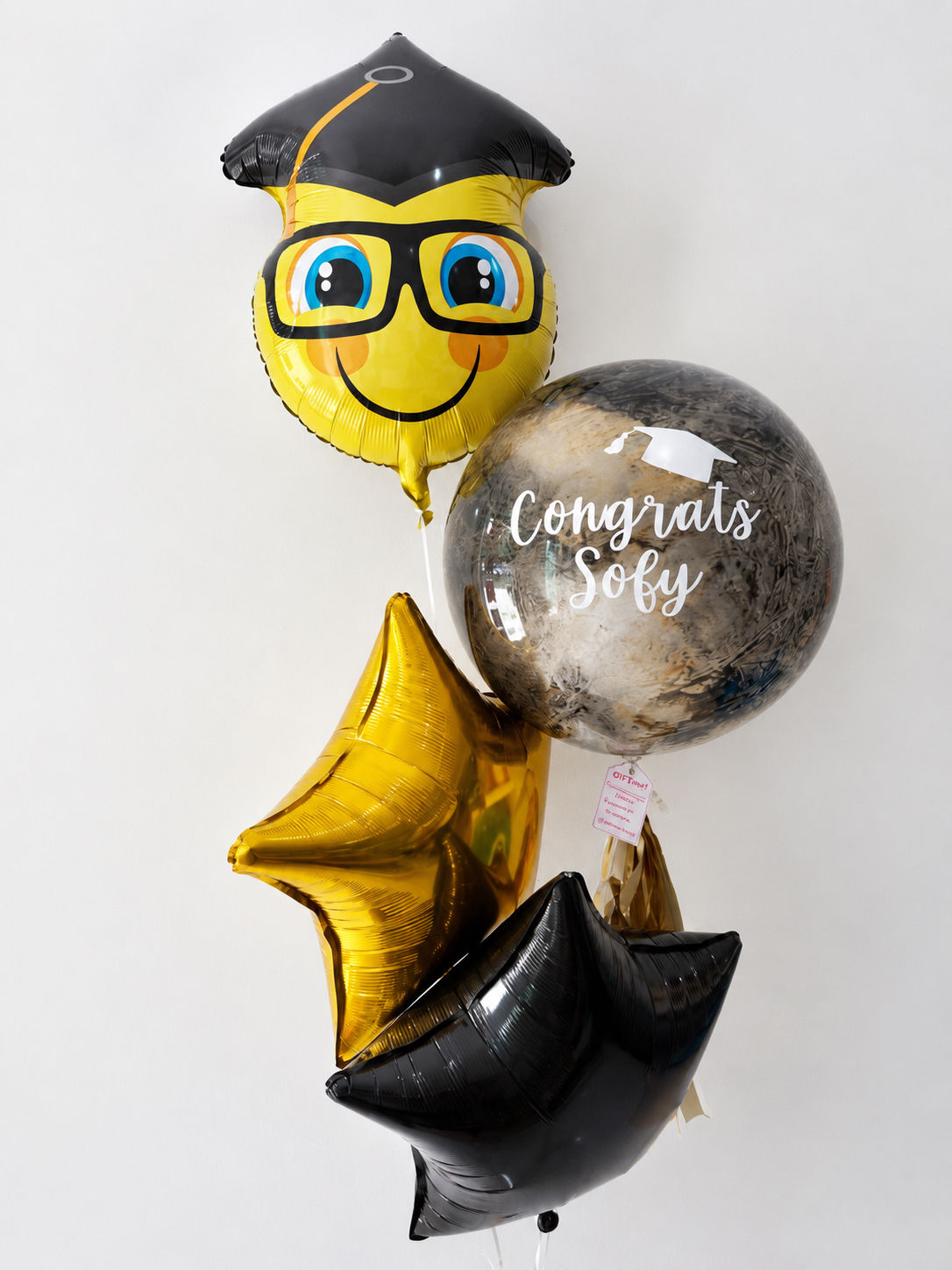 Arreglo de globos Graduación Emoji
