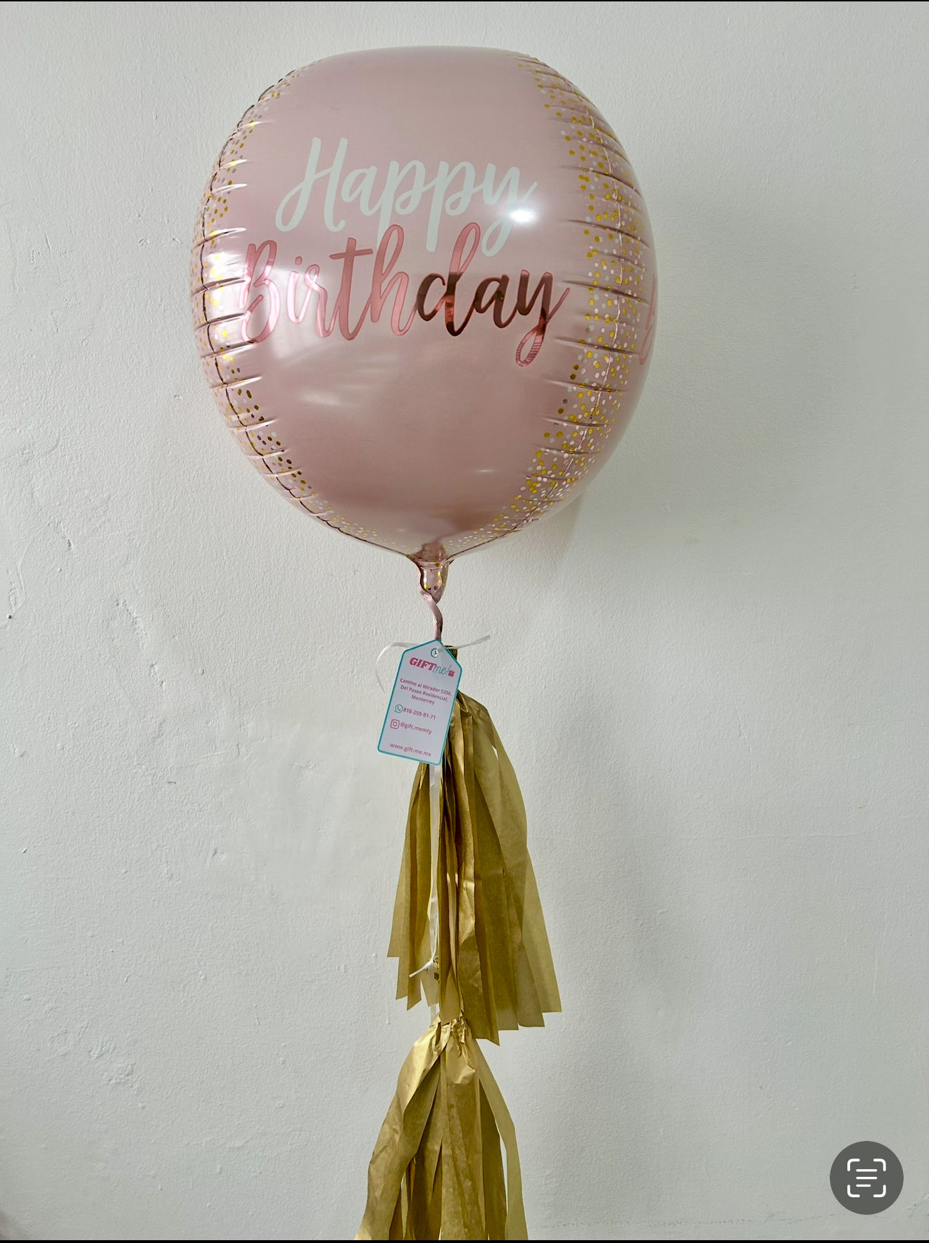 Globo Orbz Happy Bday OroRosa