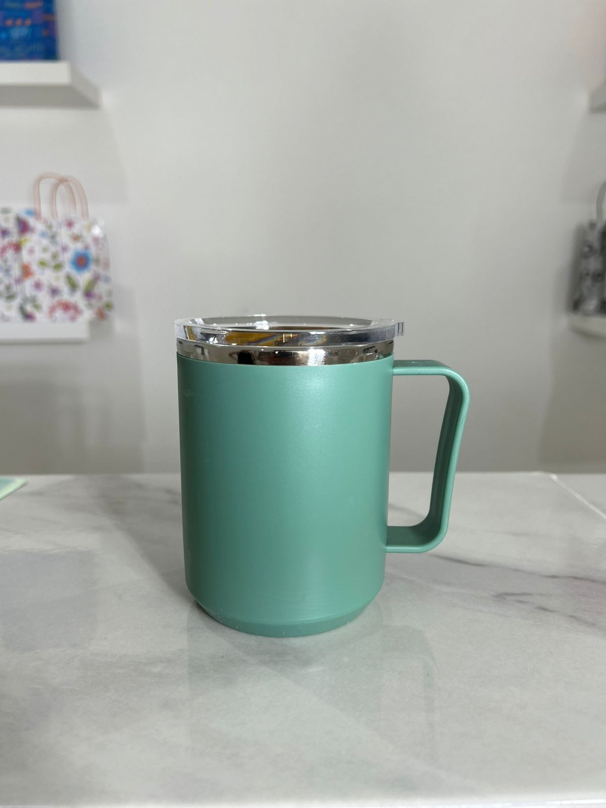 Termo tipo taza color verde