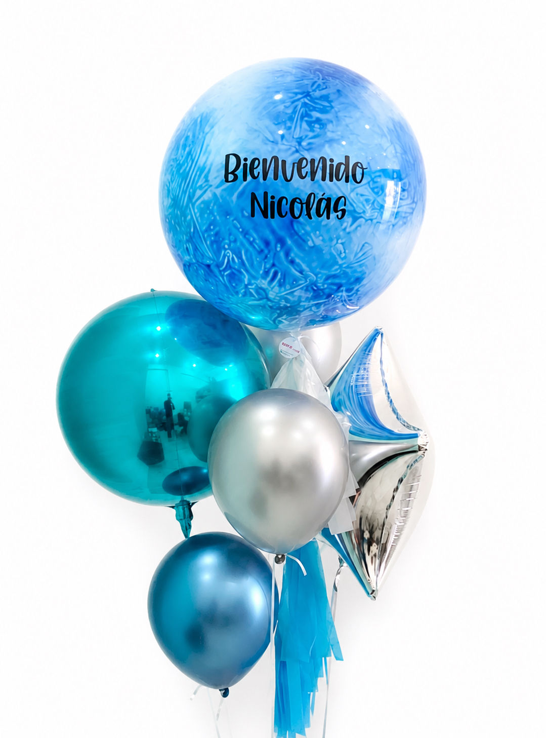 Arreglo de Globos Bienvenido bebé Personalizado