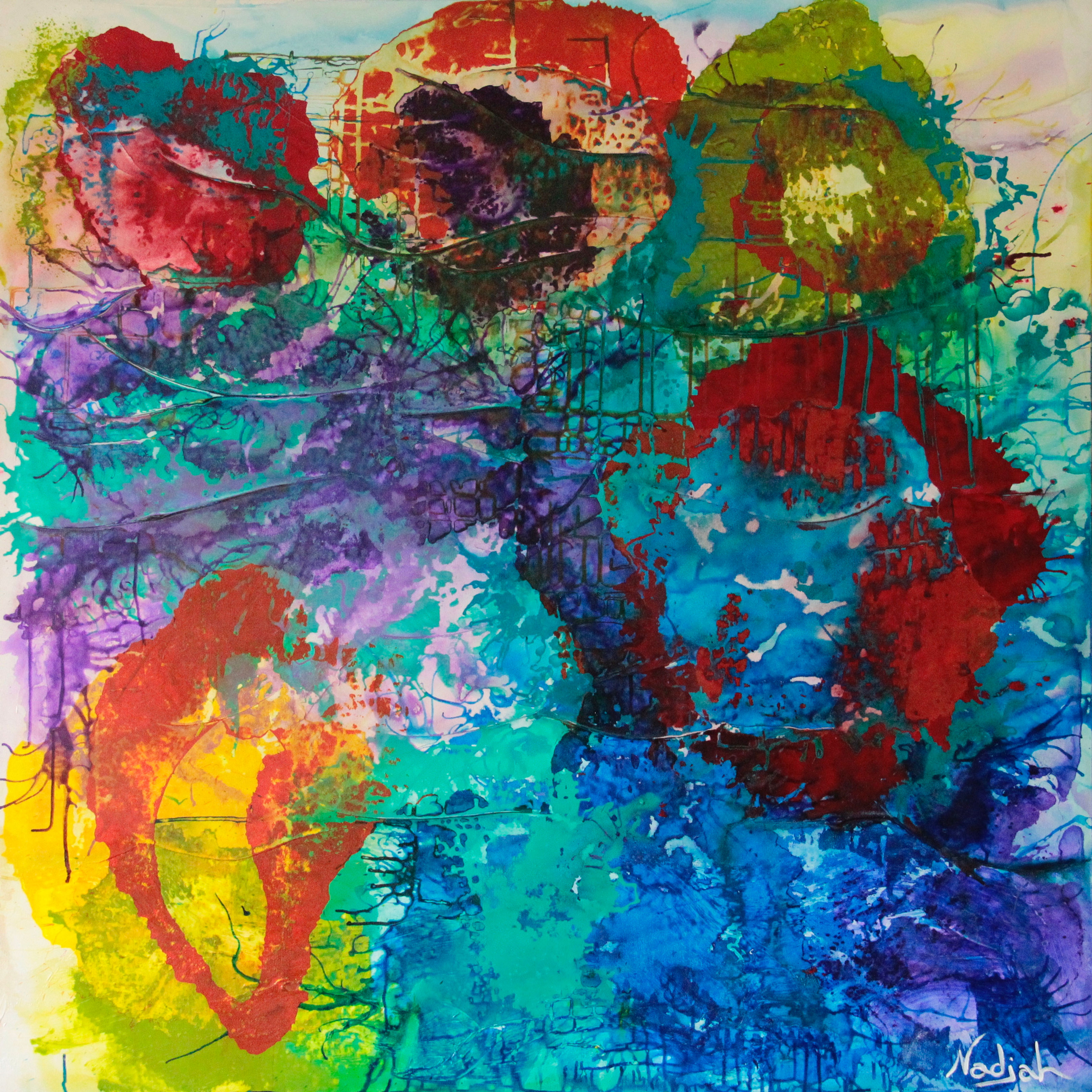 NO LONGER AVAILABLE "Letting Go" | 48 x 48in (121.92 X 121.92cm)