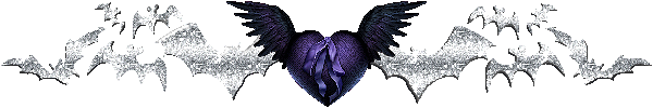 gothic black heart bat header