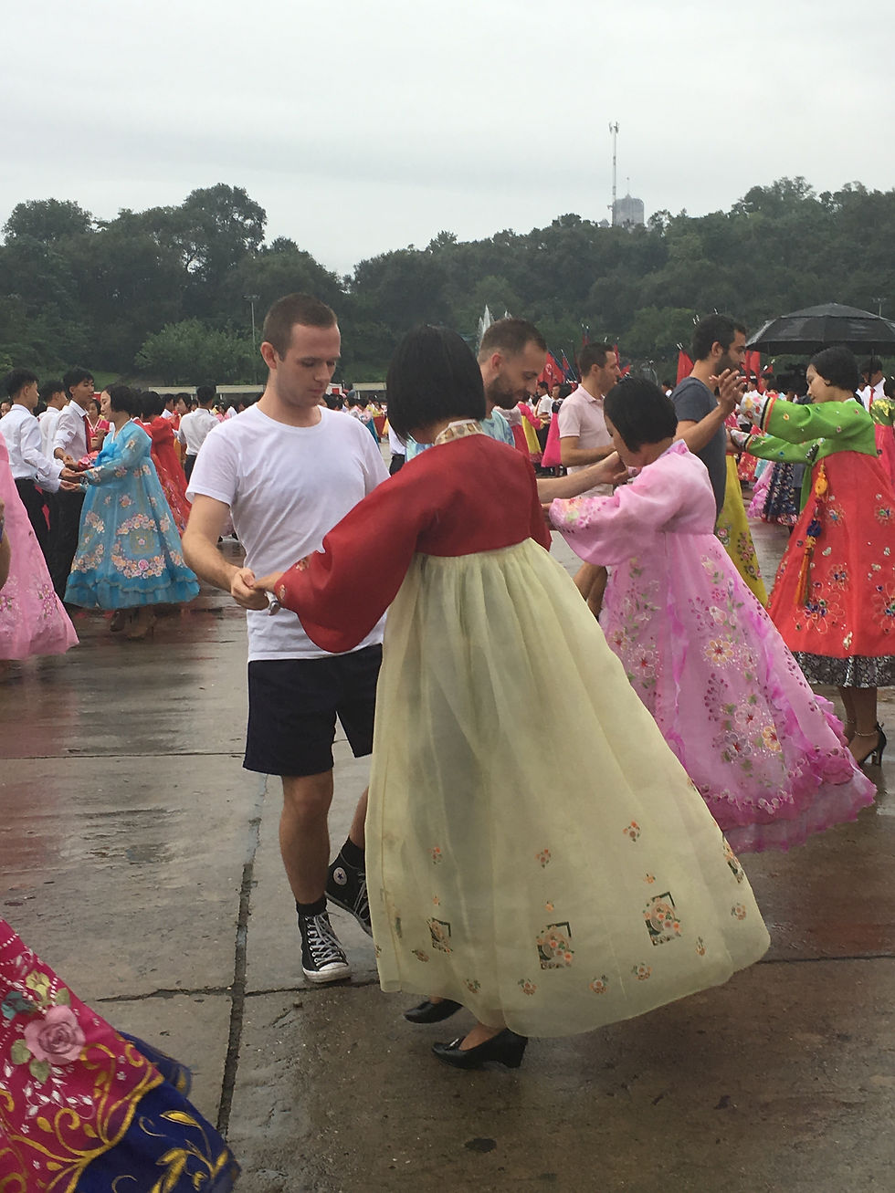 man and woman dancing
