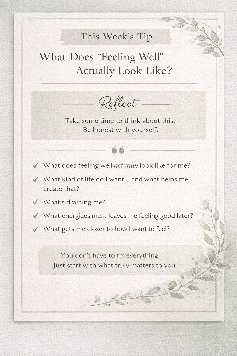 What does wellness mean to you?