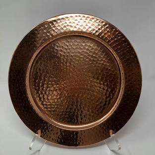 HAMMERED COPPER METAL CHARGER - $5/EA