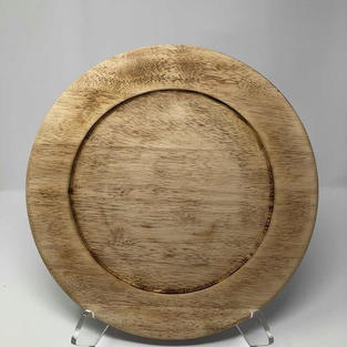 NATURAL WOOD CHARGER - $5/EA