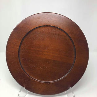 MAHOGANY WOOD CHARGER - $5/EA