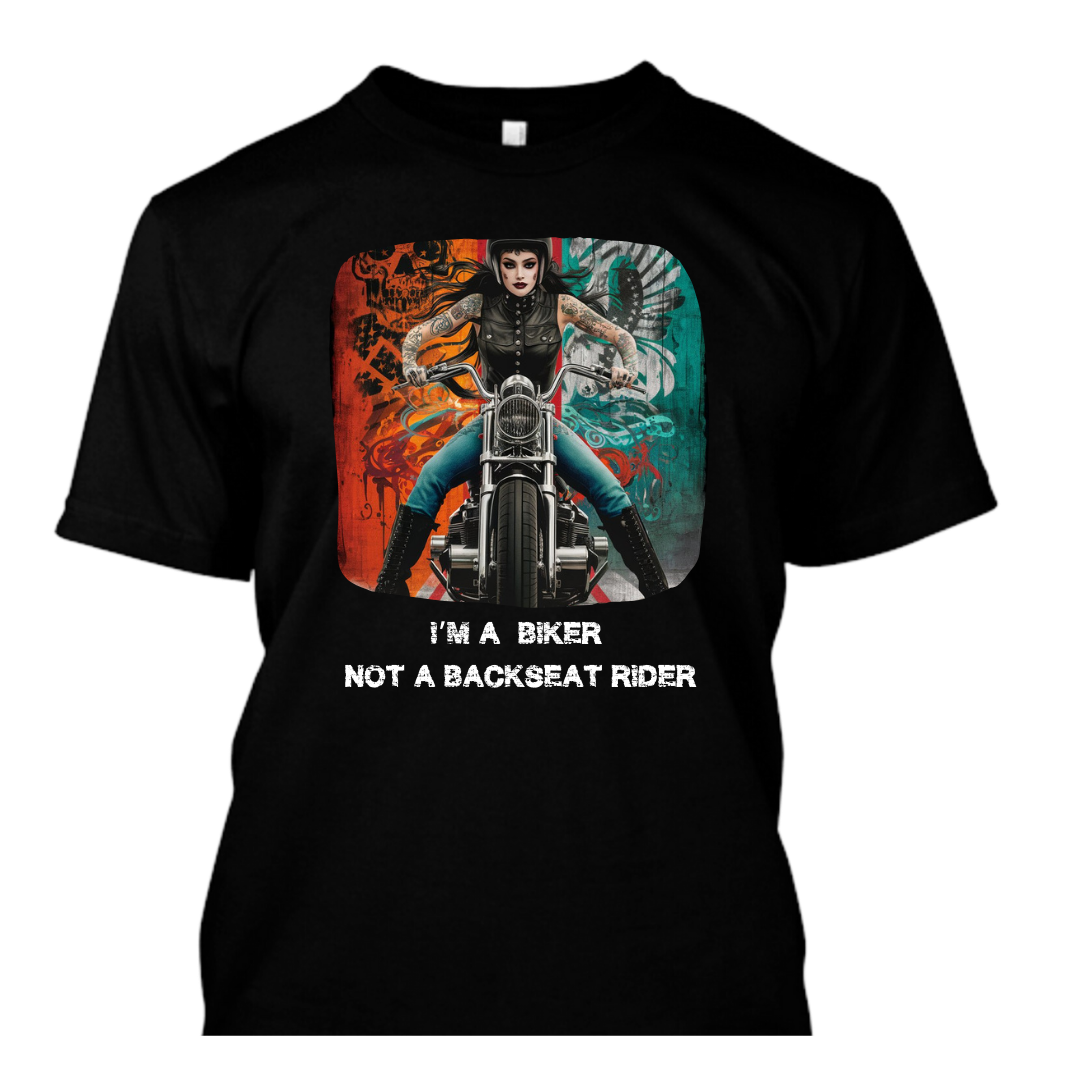 Biker Women's Regular fit T-shirt (Black)