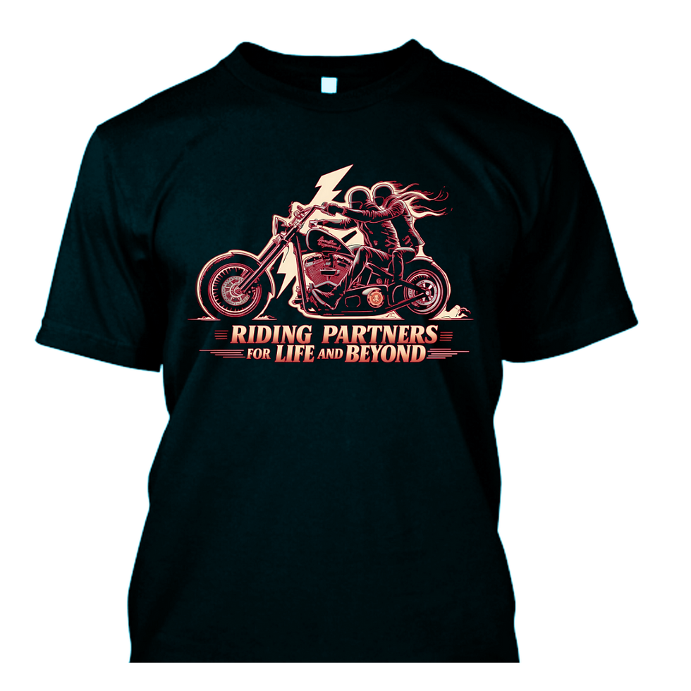 Riding Partners for Life Regular fit T-shirt (BLACK)