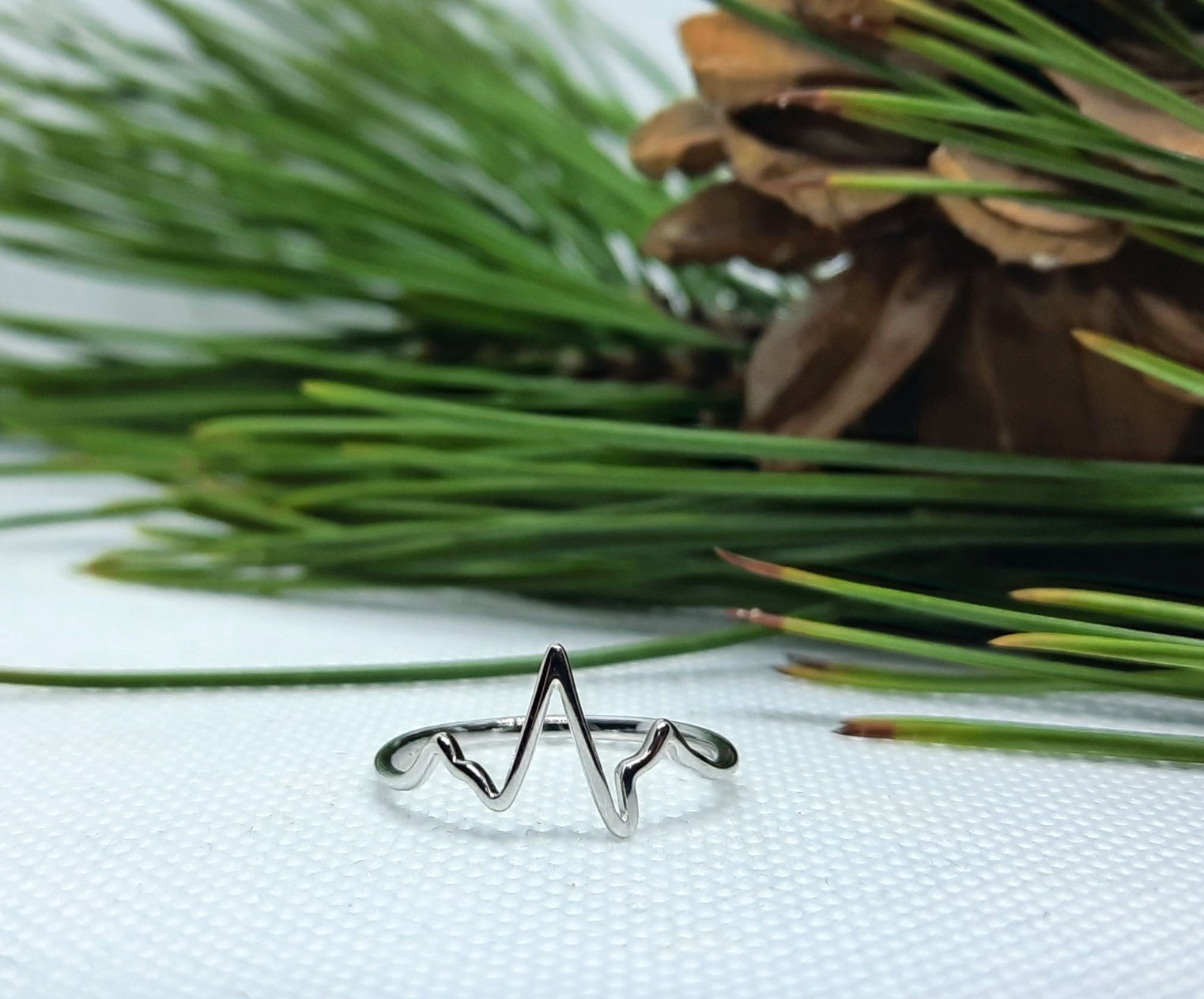 Heartbeat Sterling Silver Ring