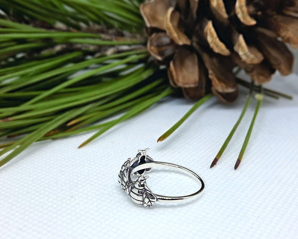 Thumbnail: Bees Sterling Silver Ring
