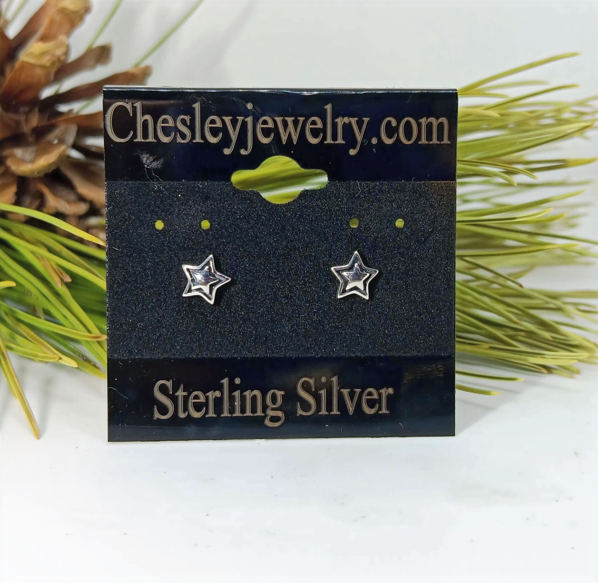 Star Sterling Silver Earrings