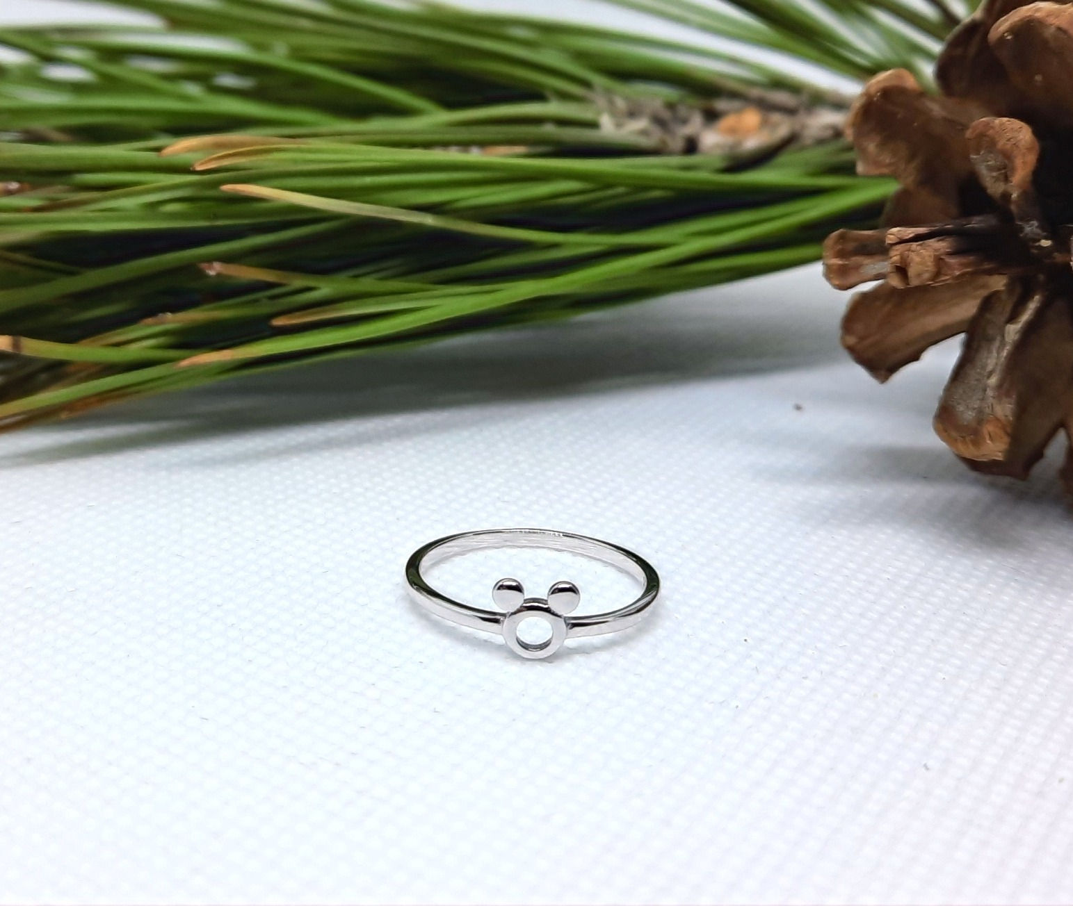 Mouse Ears Sterling Silver Ring