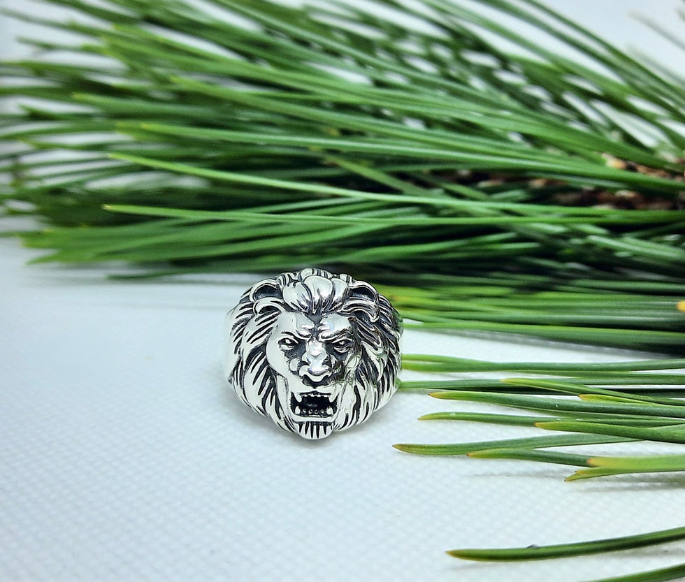 Lion Sterling Silver Ring