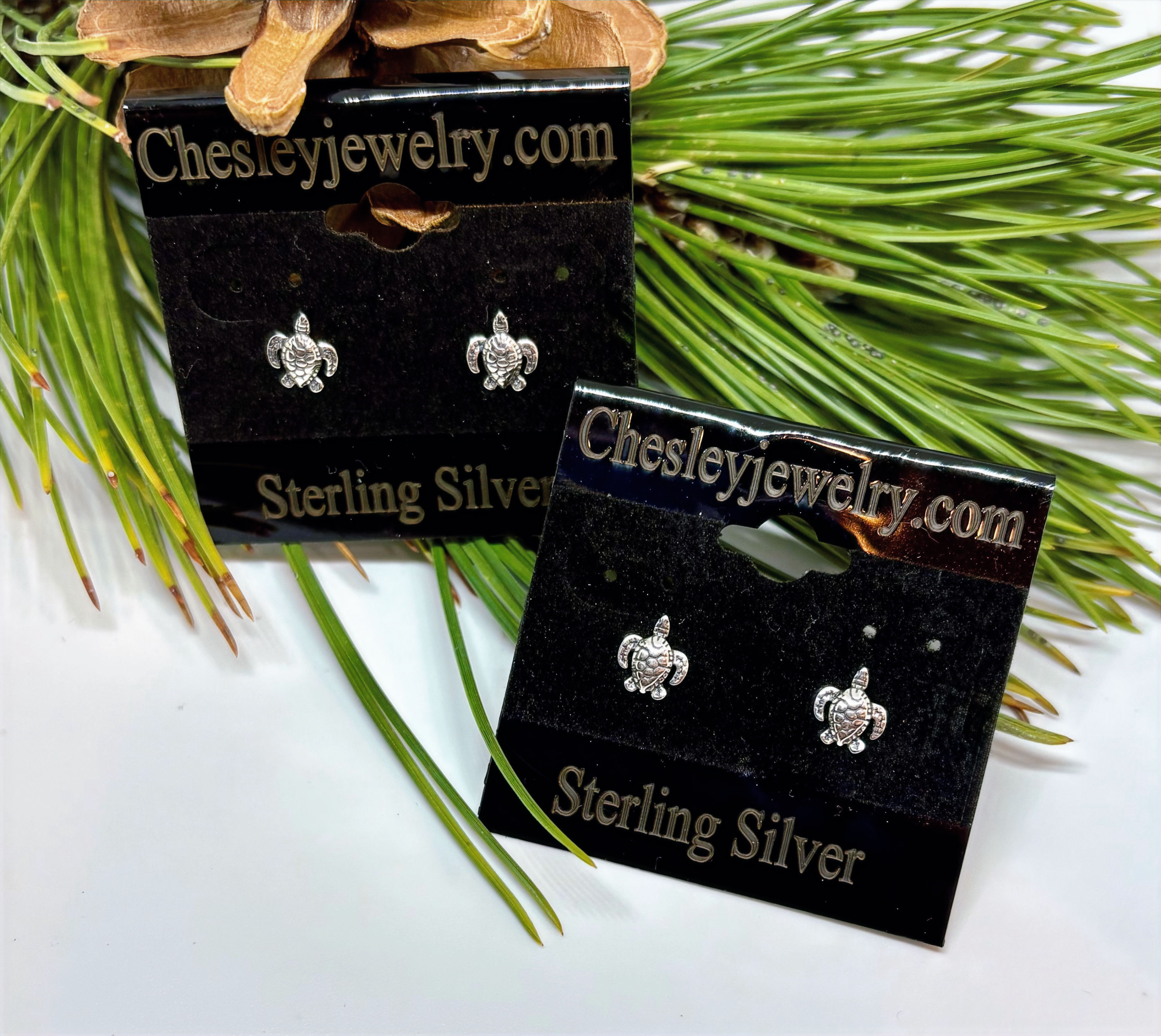 Sea Turtle Sterling Silver Earrings