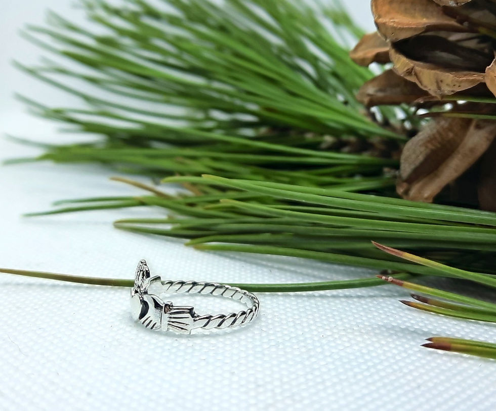 Thumbnail: Claddagh Sterling Silver Ring