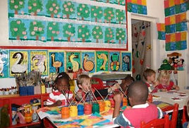 Children Painting at Once Upon a Time in Harare