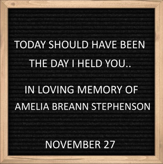 I Should Be Holding You Today...