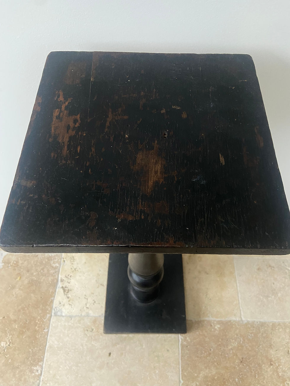 Thumbnail: Gorgeous Tall Ebonised Antique Display Plinth 