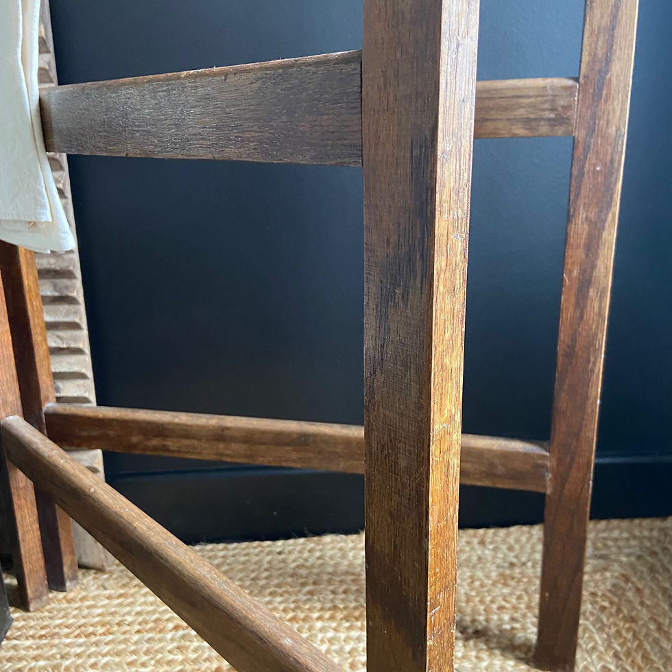 Thumbnail: Sturdy Vintage Oak Folding Clothes Horse