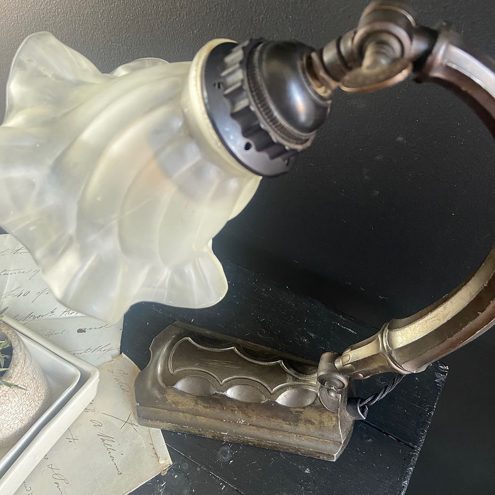 Thumbnail: Heavy Vintage Belgian Adjustable Table Lamp 