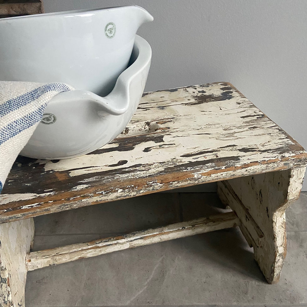 Thumbnail: Glorious Chippy White Stool